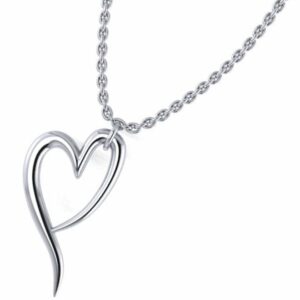 a love pendant with chain all made of sterling silver with the ladles of love non profit heart symbol