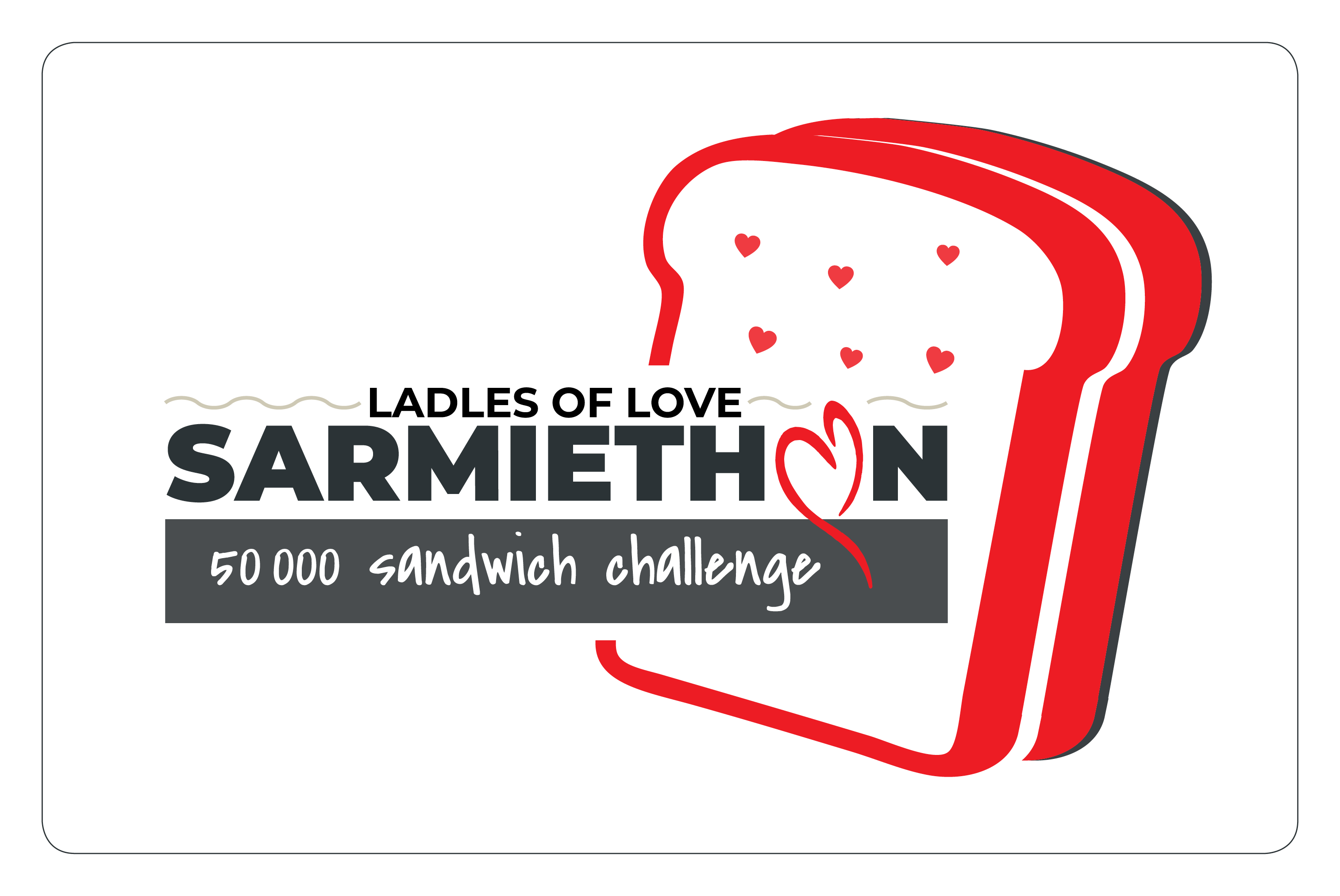 rows of sandwiches being made for world sandwich day for ladles of love sarmiethon challenge to promote Team building activities in cape town